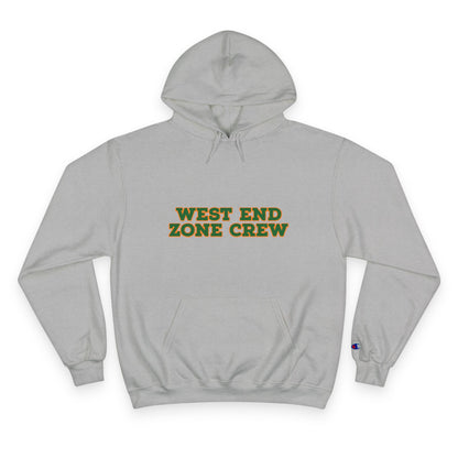 West End Zone Crew Hoodie — Champion-Style White Pullover