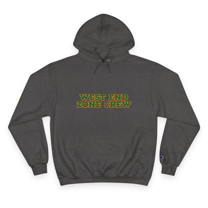 West End Zone Crew Hoodie — Champion-Style White Pullover